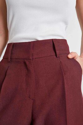 Yüksek Bel Kumaş Pantolon - Thumbnail (9)