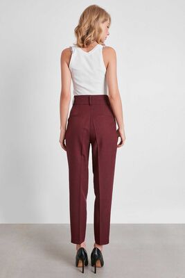 Yüksek Bel Kumaş Pantolon - Thumbnail (10)