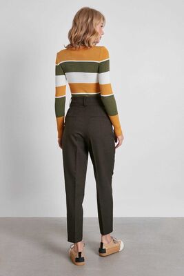 Yüksek Bel Kumaş Pantolon - Thumbnail (16)