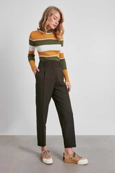 Yüksek Bel Kumaş Pantolon - 15