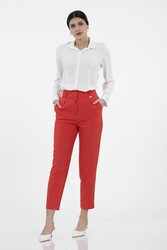 Yüksek Bel Kumaş Pantolon - 43