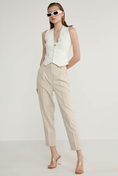 Yüksek Bel Kumaş Pantolon - 49