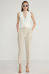 Yüksek Bel Kumaş Pantolon - 52