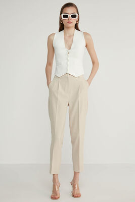 Yüksek Bel Kumaş Pantolon - 52