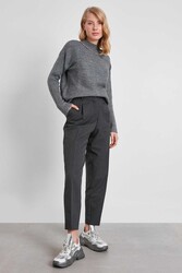 Yüksek Bel Kumaş Pantolon - 1