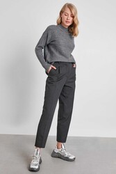 Yüksek Bel Kumaş Pantolon - 2