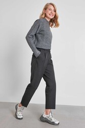 Yüksek Bel Kumaş Pantolon - 3