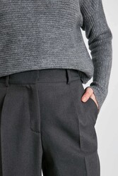 Yüksek Bel Kumaş Pantolon - 4