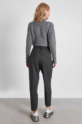 Yüksek Bel Kumaş Pantolon - Thumbnail (4)