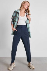 Yüksek Bel Kumaş Pantolon - 19