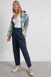 Yüksek Bel Kumaş Pantolon - 22