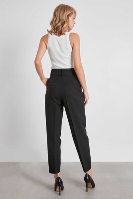 Yüksek Bel Kumaş Pantolon - Thumbnail (29)