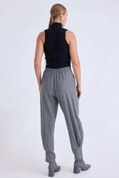 Yüksek Bel Piliseli Bilek Boy Pantolon - 4