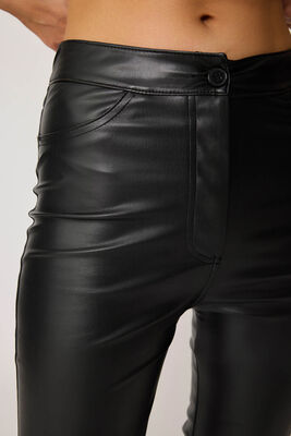 Yüksek Bel Suni Deri Pantolon - Thumbnail (2)